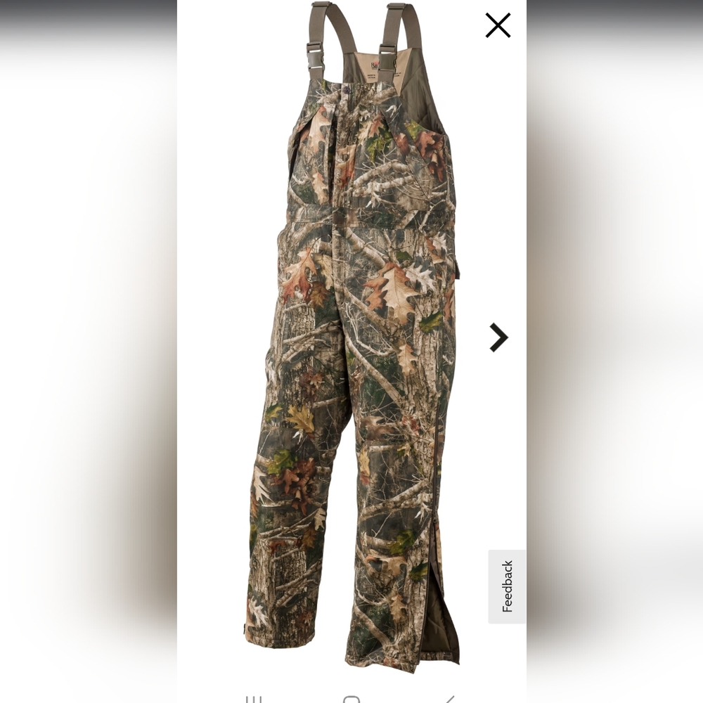 Camouflage Insulated Bib Pants in Earth Tones